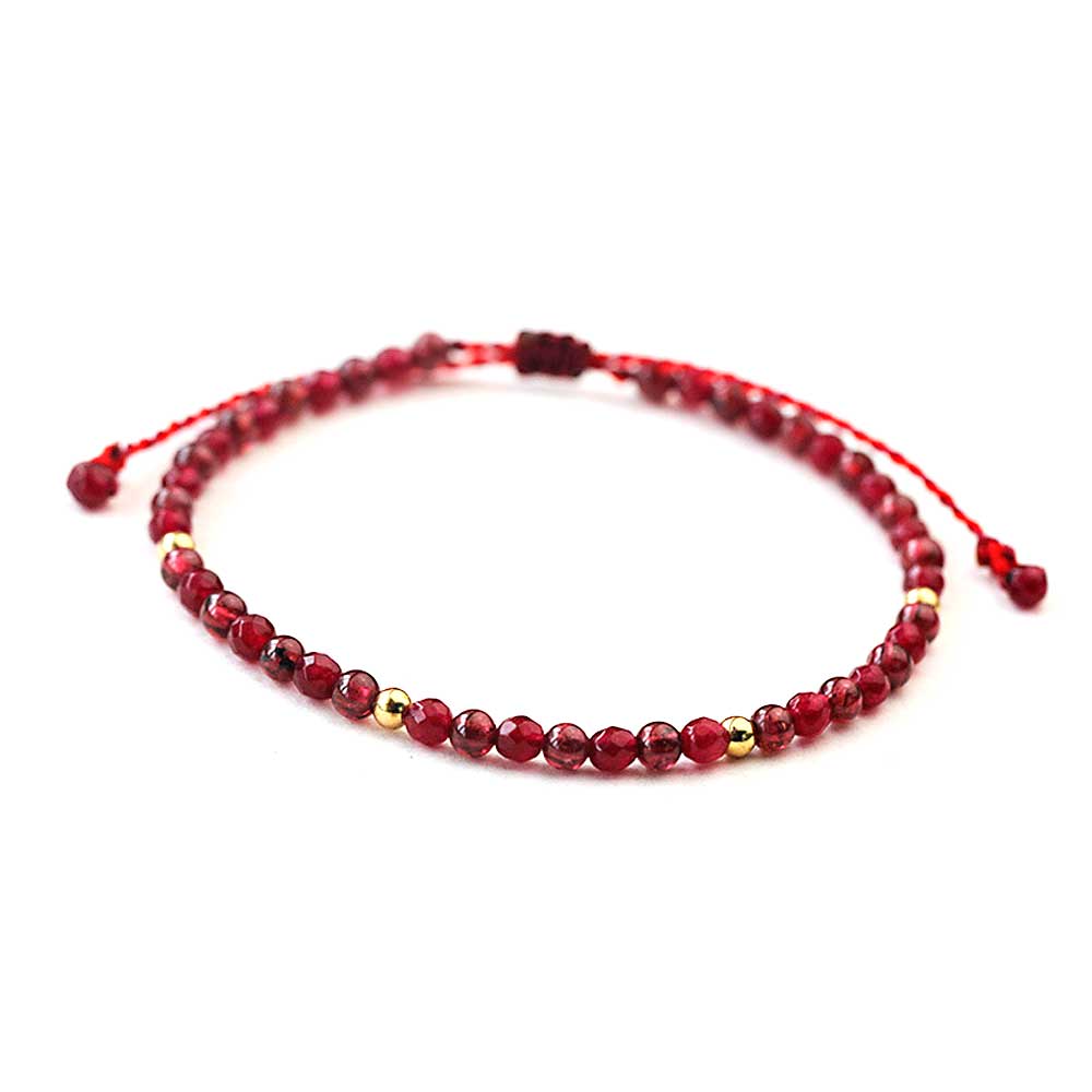 granat naturstein armband