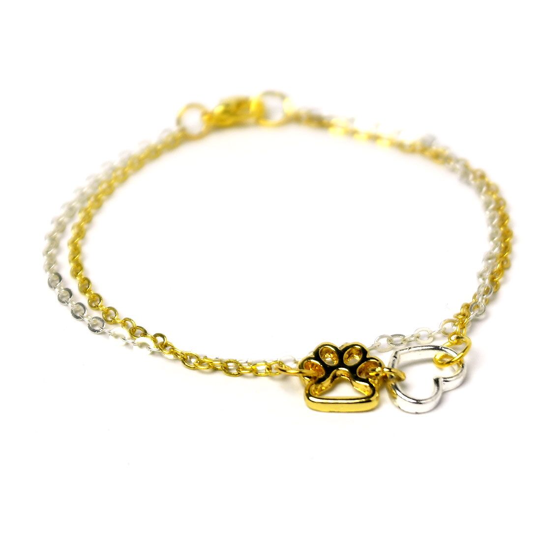 armband pfote herz bicolor 1
