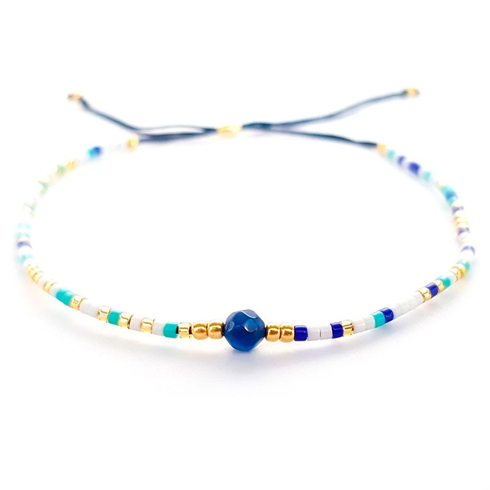 rocailles armband duenn blau 1