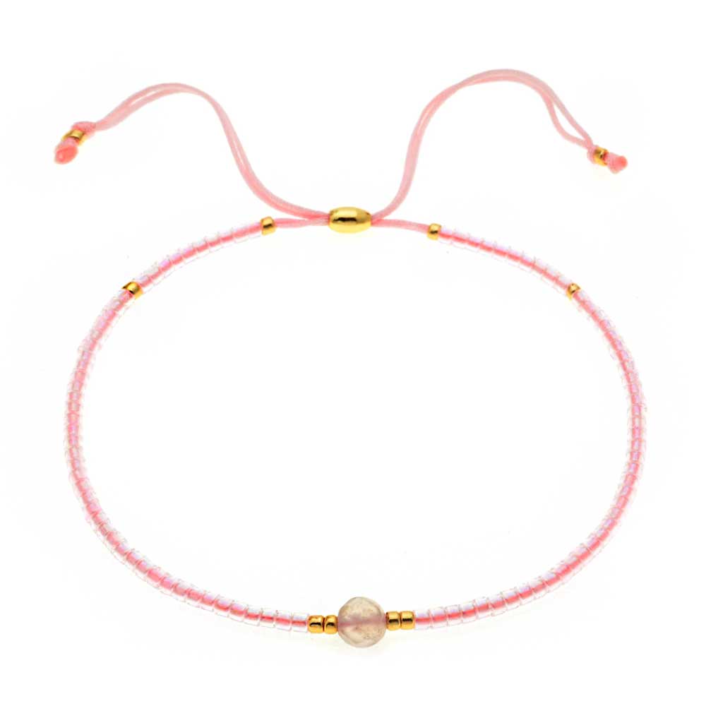 rosa-quarz miyuki armband zart