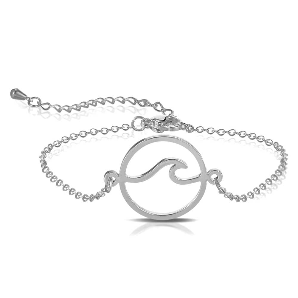 armband welle silber surfer meer