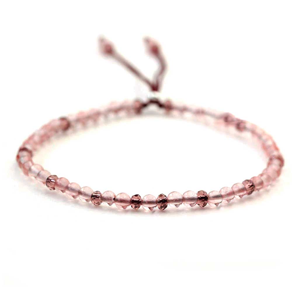 rosenquarz naturstein heilstein armband