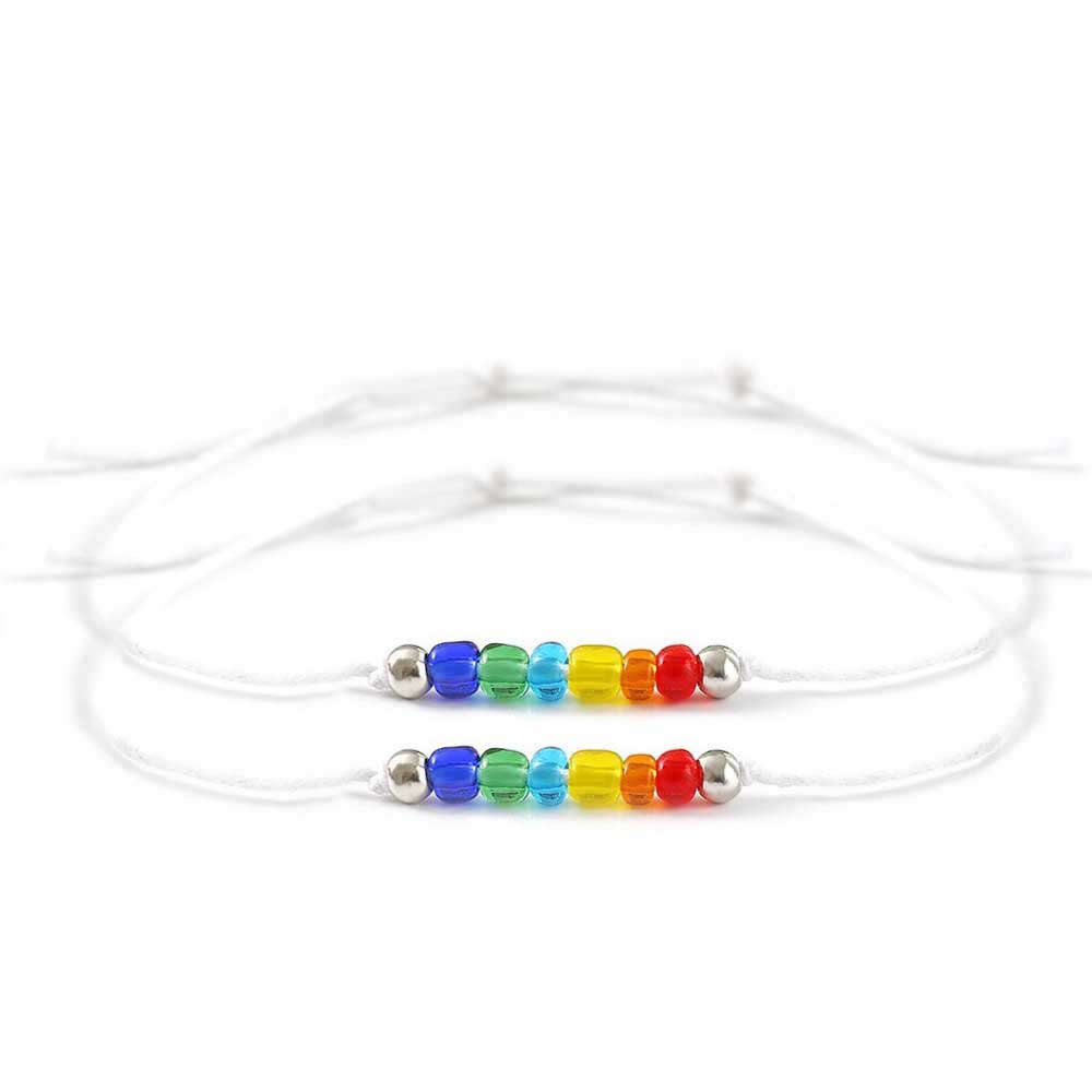 lgbtq pride regenbogen-armband klein glas suess partner