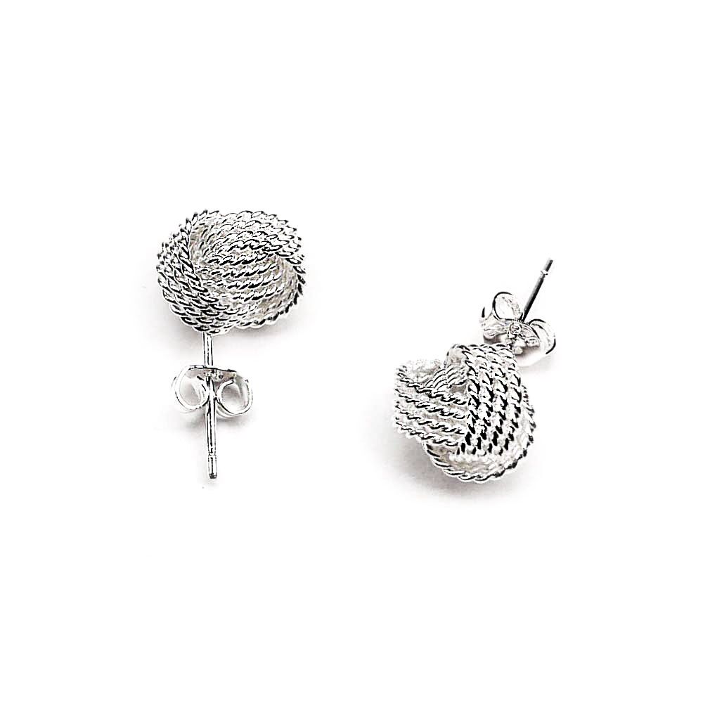 ohrstecker 925 silber mesh