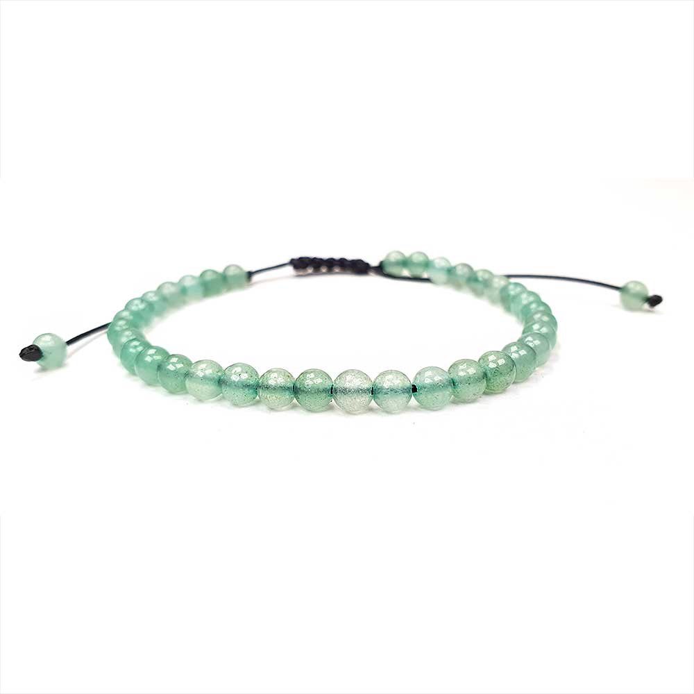 aventurin perlen armband naturstein gruen