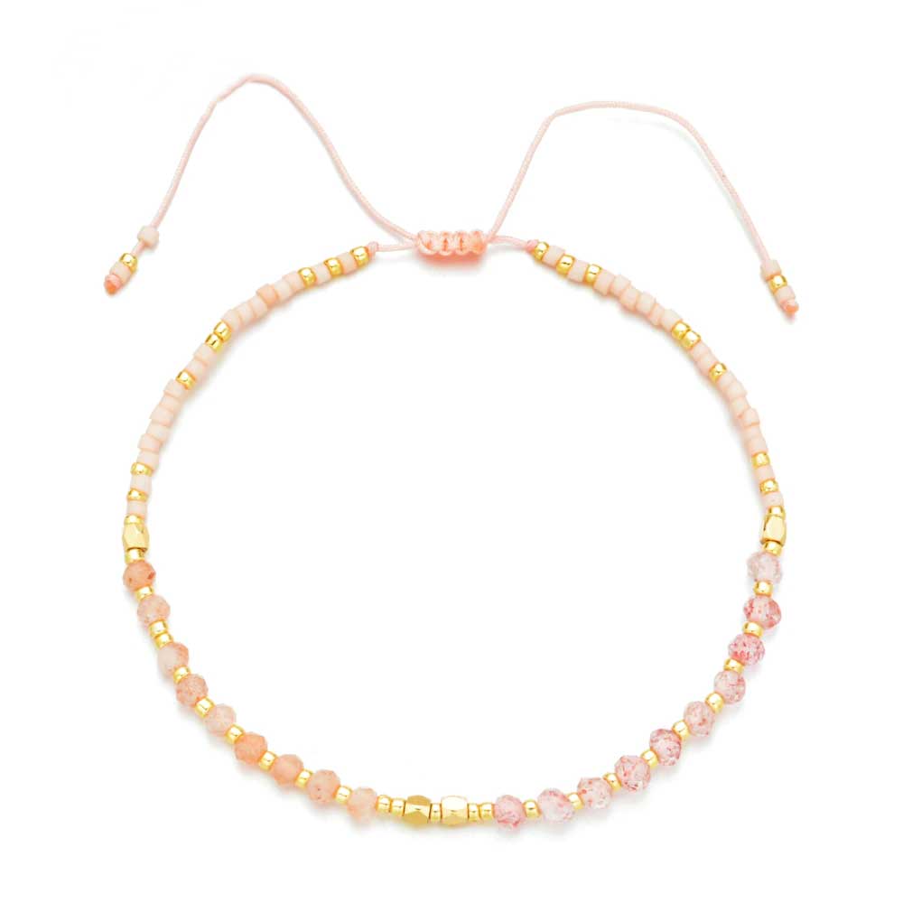 armband quarz kristalle gold zart fein