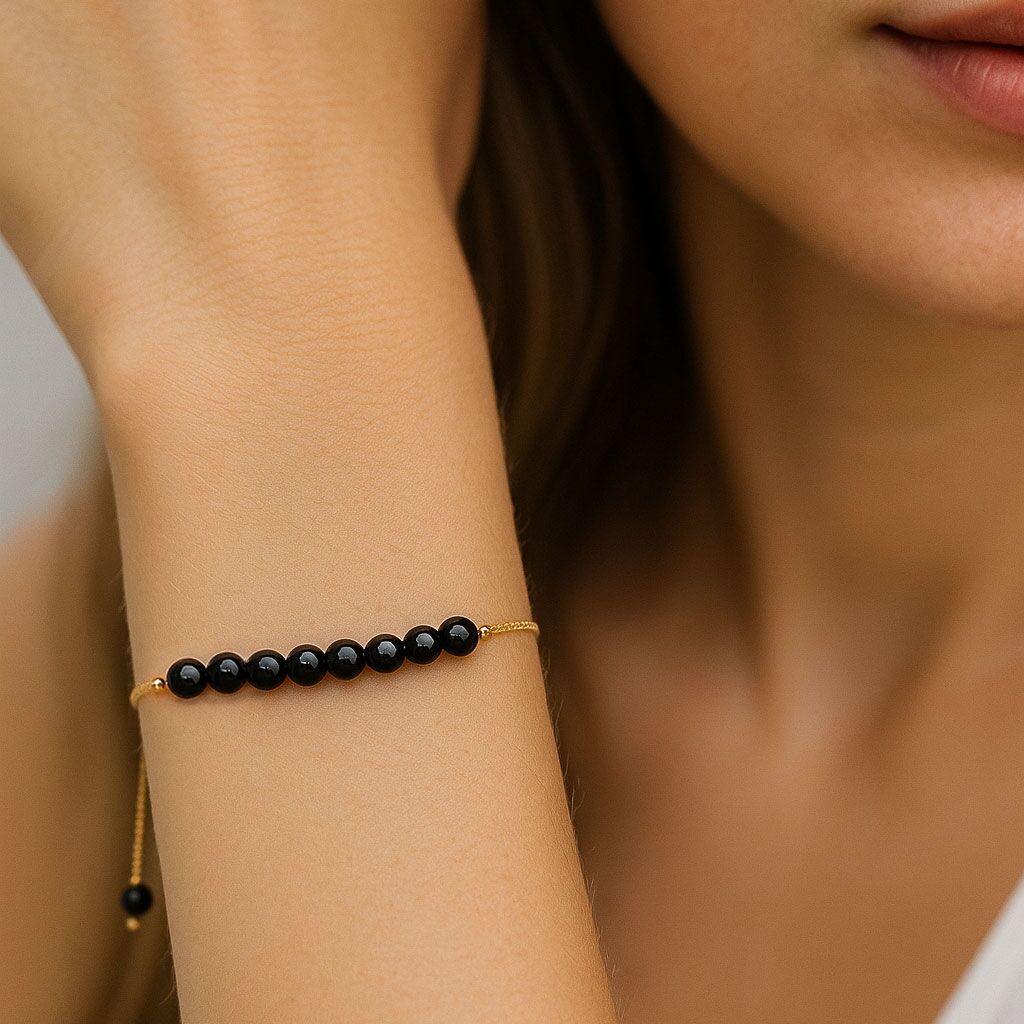 obsidian perlenarmband golden tragebeispiel