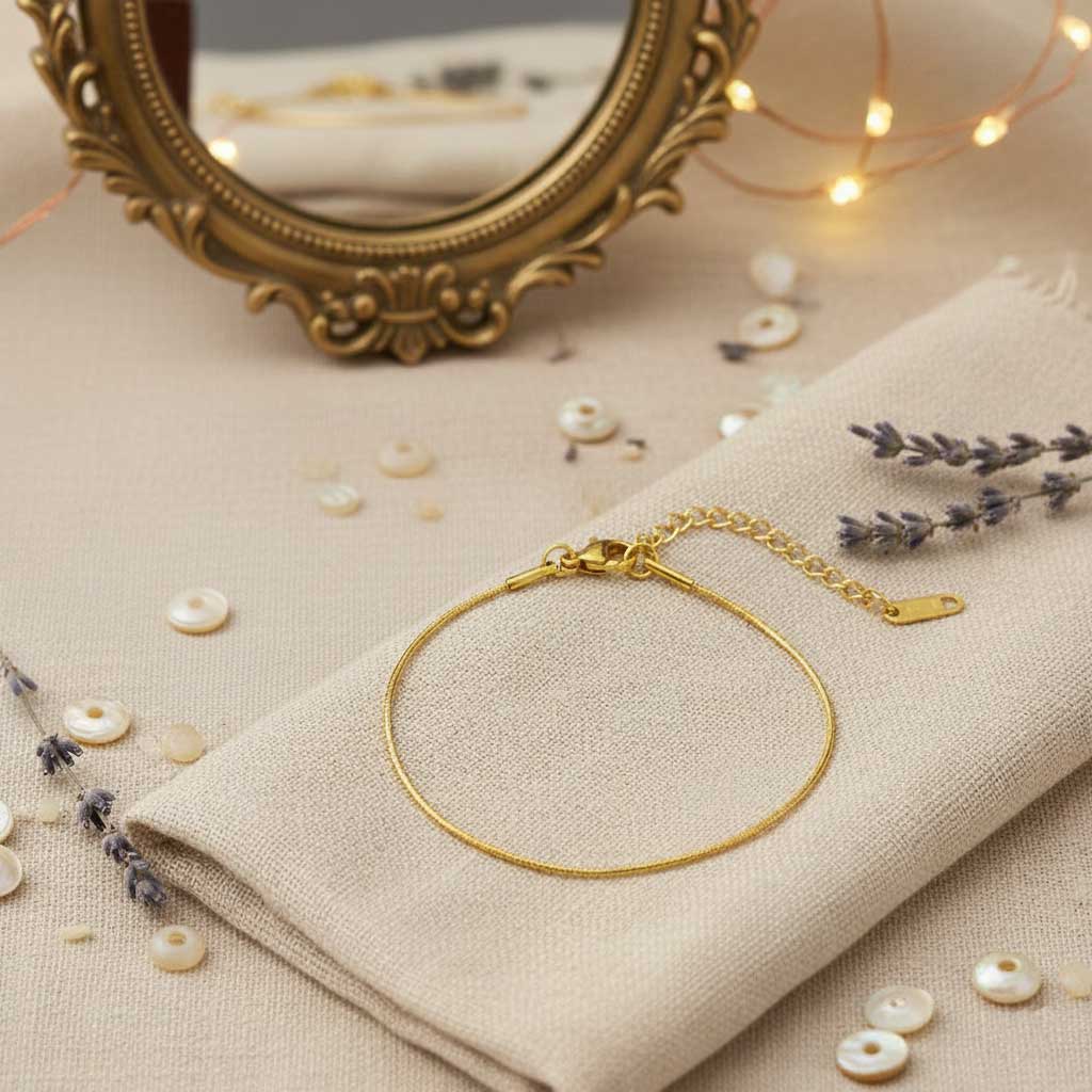 Zartes goldenes Snake Chain Armband