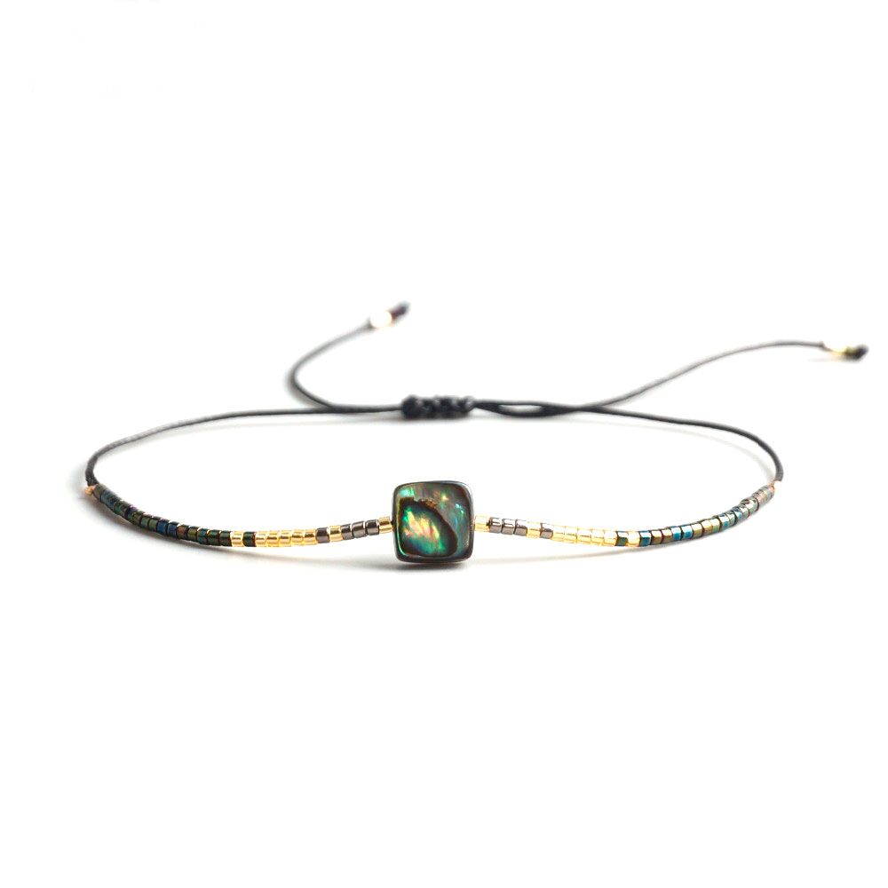 abalone miyuki armband edel gold