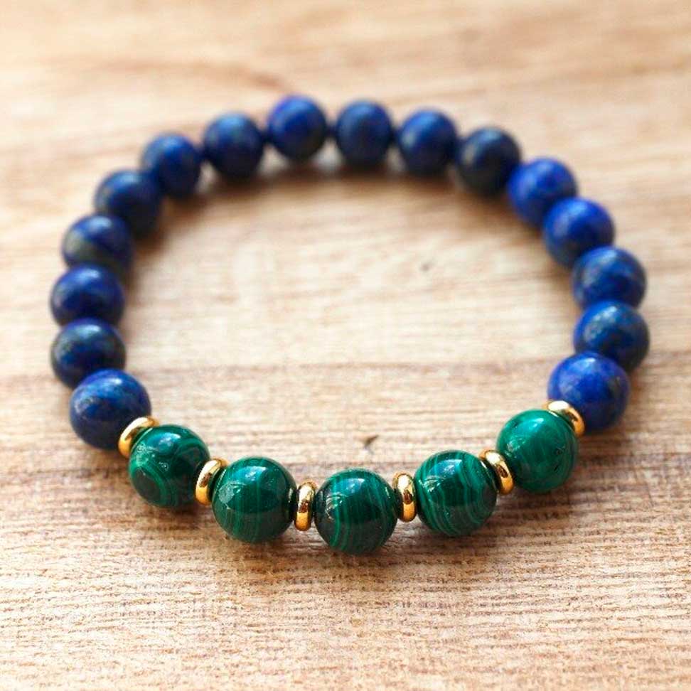 lapislazuli malachit armband