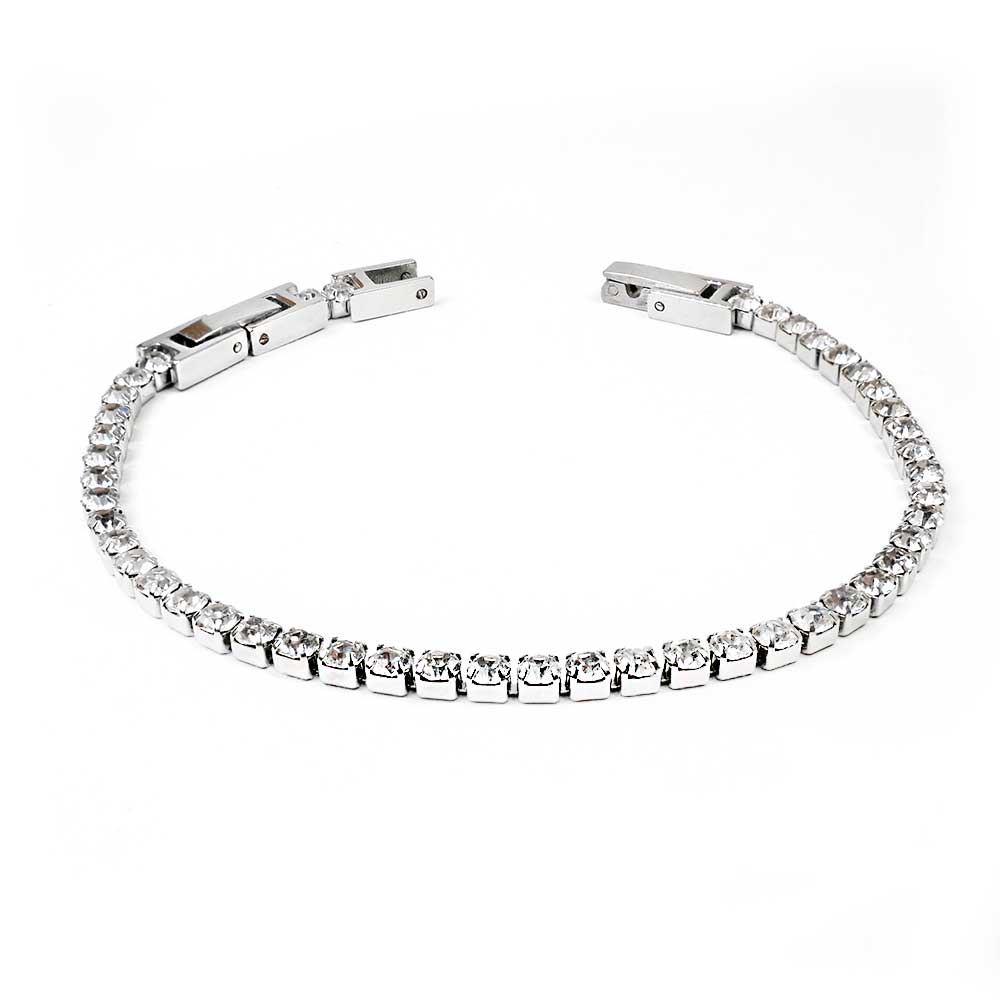 tennisarmband edelstahl zirkonia extra schließe