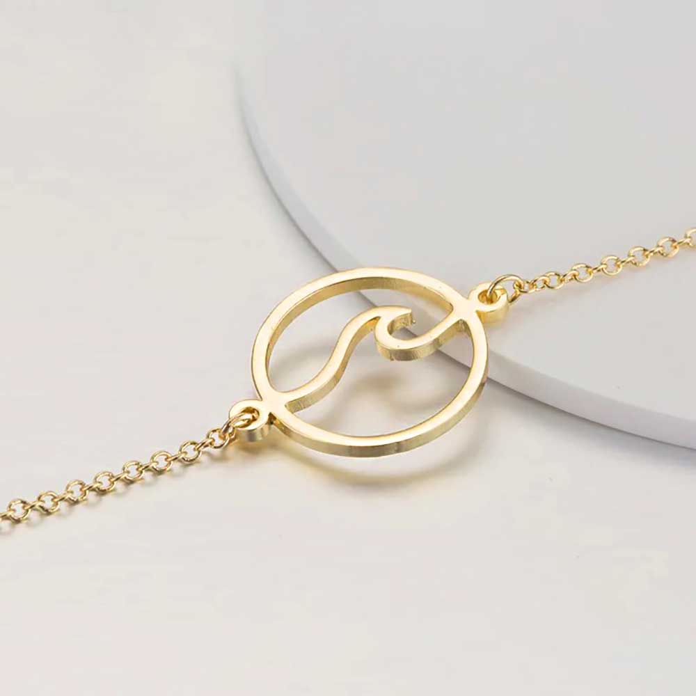 armband welle gold surfer