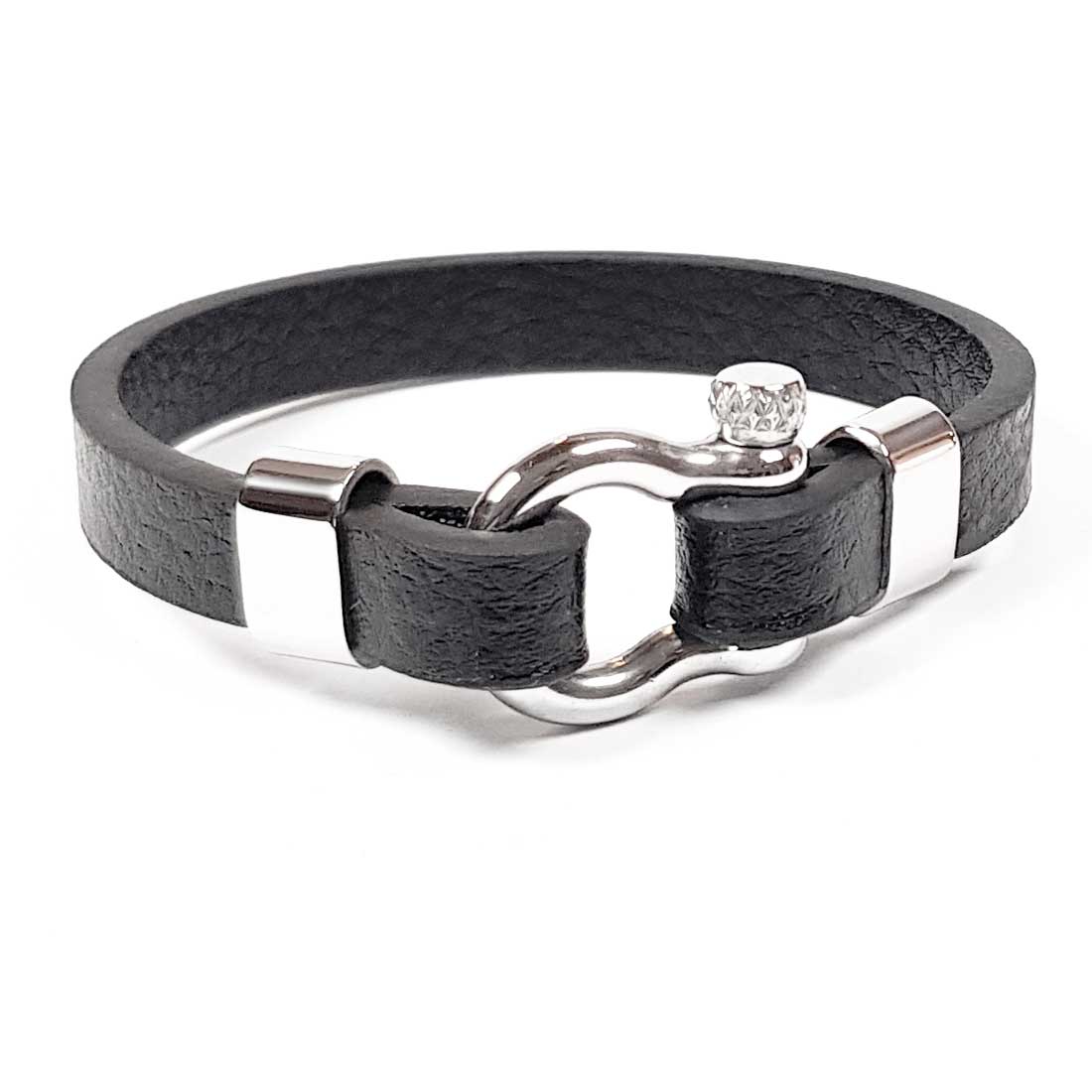 schaekel-armband schwarz silber edelstahl männer