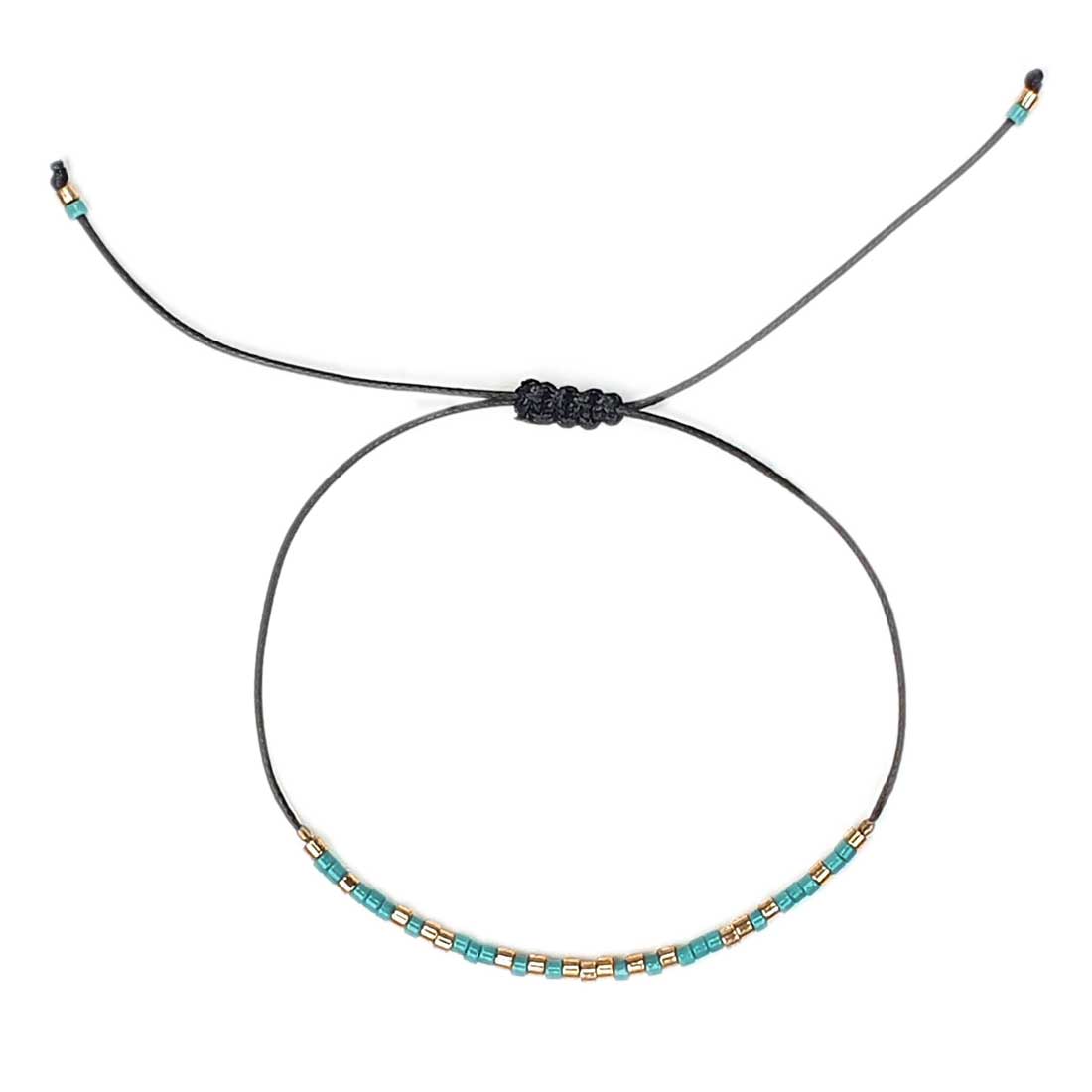 duennes miyuki armband tuerkis gold