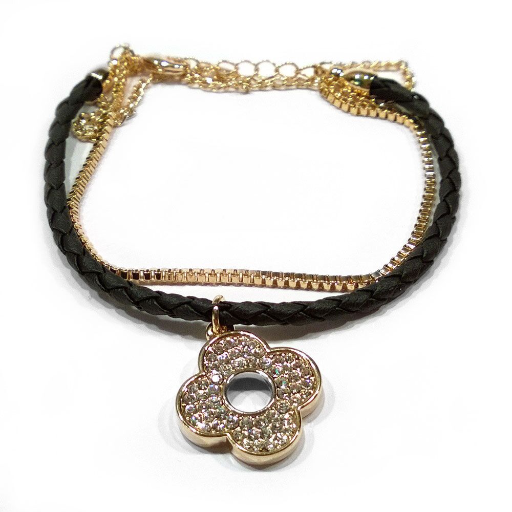 leder gold armband