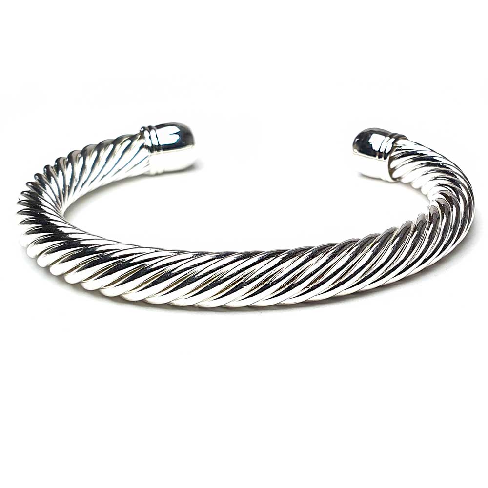 offener-armreif-silber-gedreht-dick-1 klassischer damen armreif offen silber